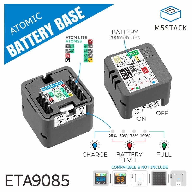 M5Stack Atomic Battery Base Re - M5Stack Core2 review and price