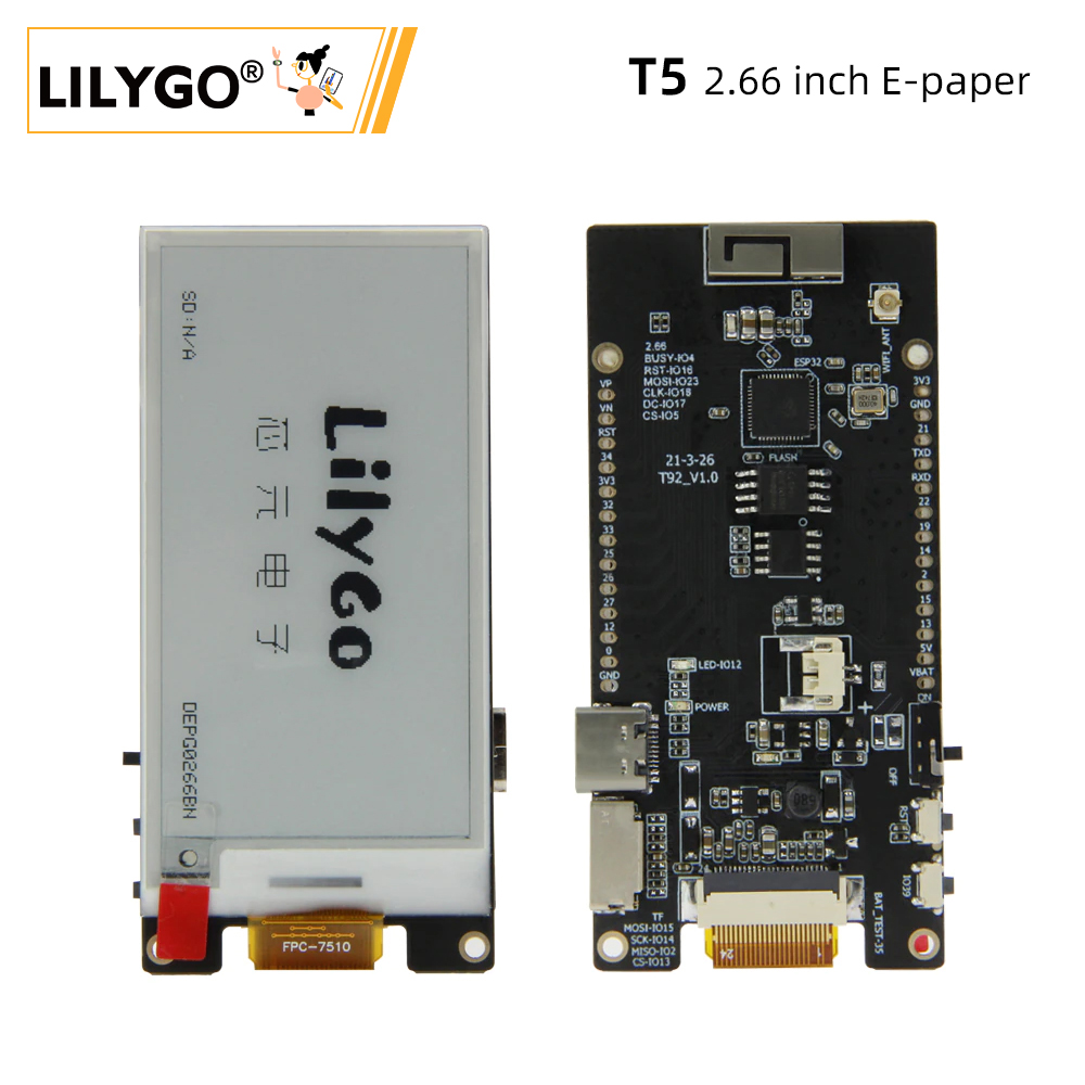 LILYGO® TTGO T5 2.66-Inch E-Pa - Ttgo Tdisplay review and price